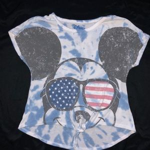 Girls Disney cropped Mickey Mouse shirt